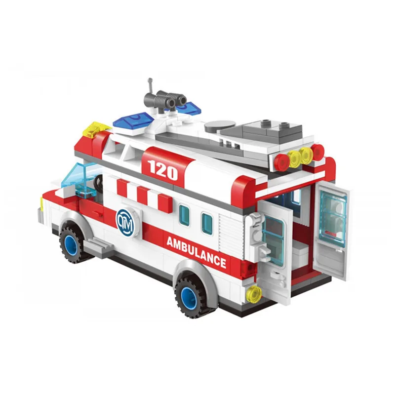 

Emergency Treatment City Police Building Blocks 120 Ambulance Car Model Anime Children's Toys Gift Compatible Legoings