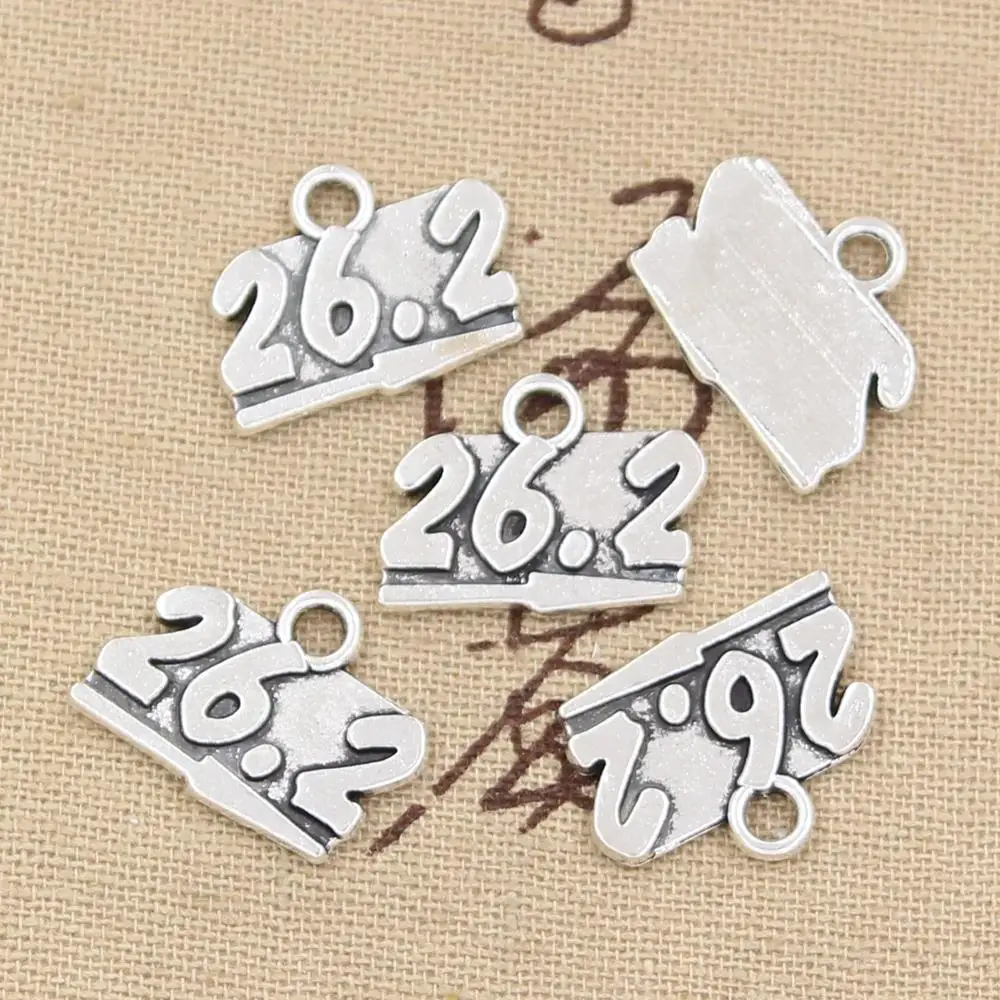 

20pcs Charms 26.2 marathon 20x15mm Antique Silver Plated Pendants Making DIY Handmade Tibetan Silver Jewelry