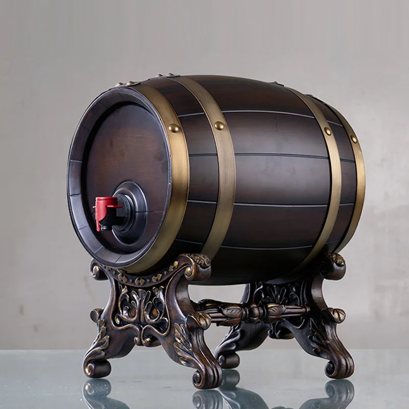 

5L Oak Barrel Red Wine Barrel Liquor Wine Bladder Chrismas gift Bar Hotel sets Wooden barrel Decoration real oak JH148