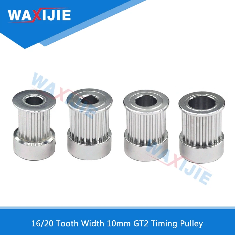 

GT2 Timing Pulley 16Tooth 20Tooth Width 10mm Bore 5mm 6.35mm 8mm Aluminum Synchronous Gear For 3D Printer 2GT Belt Pulley Parts