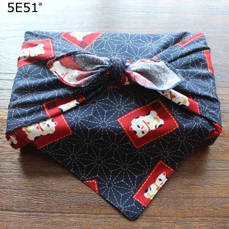 

Japanese style furoshiki cotton 100% /handkerchief kerchief fortune cat printed /Many Uses