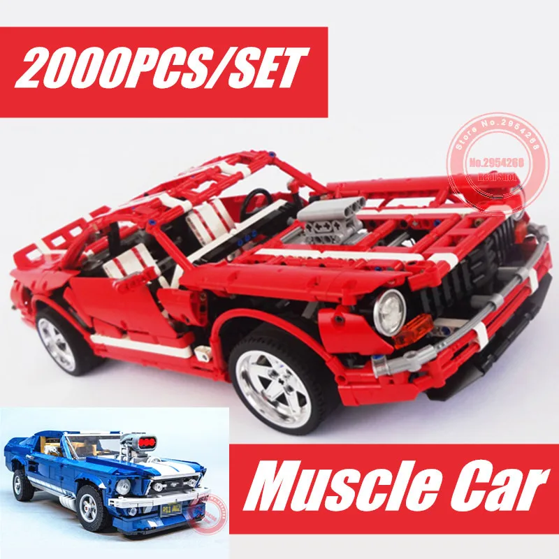 

New Muscle Car MOC Technic Series Creator Creative Fit Legoings Technic Ford Mustang Model Building Blocks Bricks Toy Kid Gift