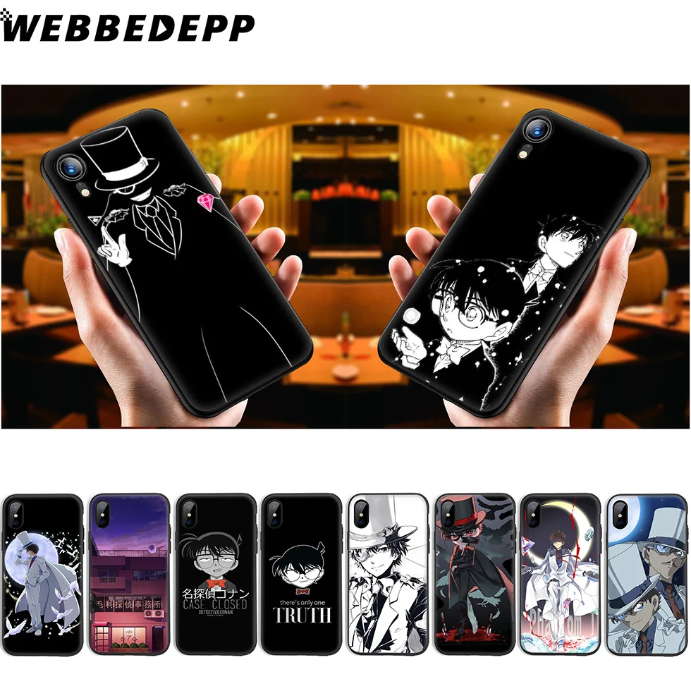 WEBBEDEPP Detective Conan Мягкий силиконовый чехол для iPhone 11 Pro Xr Xs Max X или 10 8 7 6 6S Plus 5 5S SE Case |