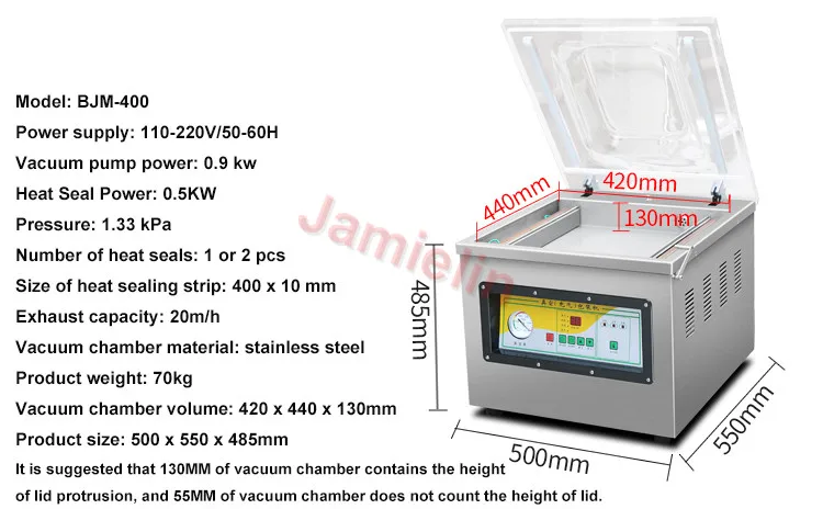 Jamielin вакуумная упаковочная машина Коммерческая вакуумная упаковочная машина для пищевых продуктов автоматическое устройство вакуумной упаковки 110 В/220 В