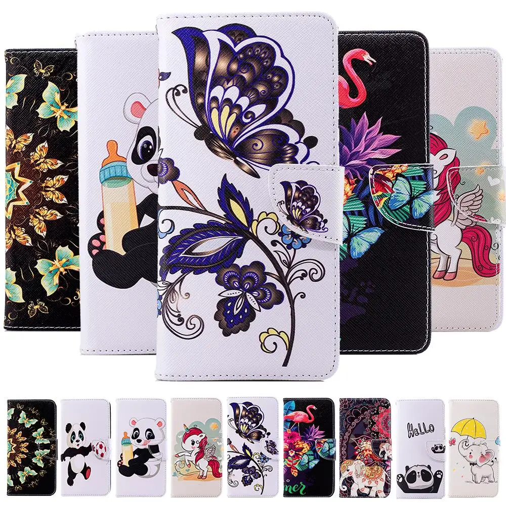 For Samsung Galaxy J3 J5 J7 Pro 2017 Case Fashion Painted Flip PU Leather Cover Wallet Stand J330 J530 J730 Phone Protective Bag | Мобильные