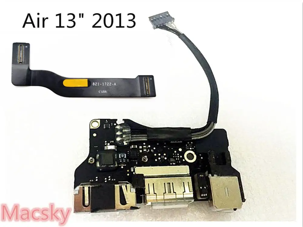 

Tested A1466 Power Boar for MacBook Air 13" I/O Audio Board USB DC Jack 2012 2013 820-3455-A 820-3214-A Cable 821-1722-A 1477-A