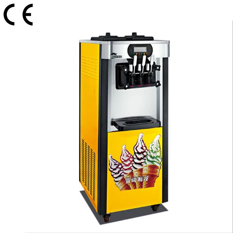 Commercial Soft Ice Cream Machine Serve 3 Flavor 20l Ice Cream Make