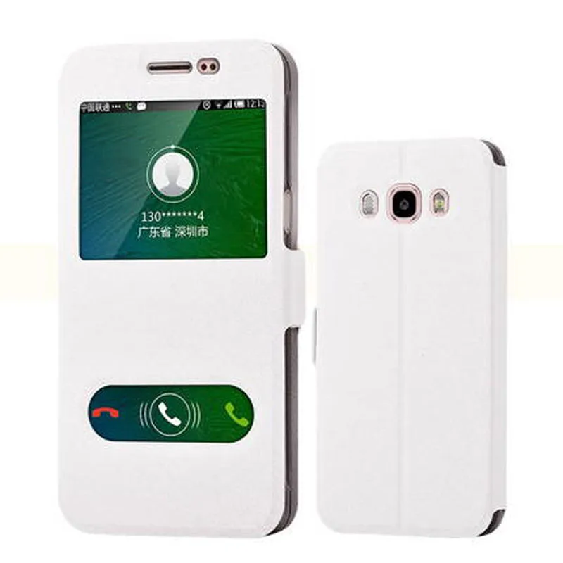 

Flip Case for Samsung Galaxy J5 2016 J510 J 5 J 510 Case View Window PU Leather Flip Cover Protective Shell Fundas Shockproof