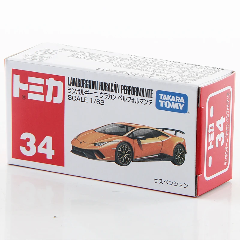 Takara Tomy Tomica 1:62 Lamborghini Huracan перфорированная металлическая литая модель автомобиля