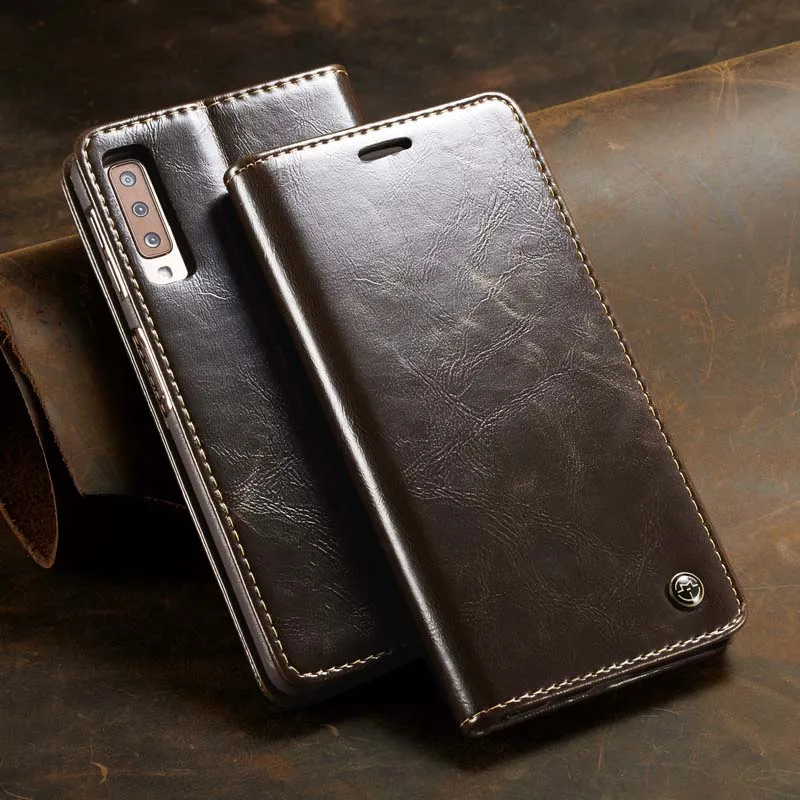 

Original CaseMe Brand Case Magnet Flip Leather Phone Case Coque Cover For Samsung Galaxy A7 2018 A9 2018 J4 Plus J6 Plus JS0839