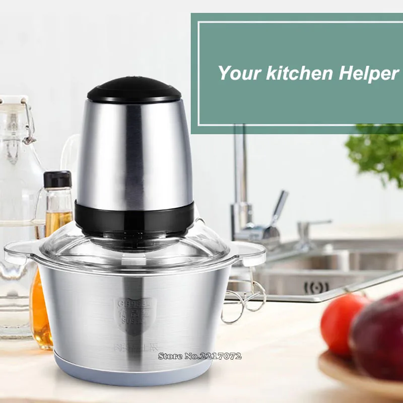

Free shipping AU/UK/EU Plug 220V Stainless Steel Meat Grinder electric meat mincer Chopper Electric Automatic Mincing Machine