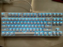 87 keys cherry mx clear switch mechanical keyboard TKL PBT ice blue LED keycap tenkeyless gaming keyboard game keyboard
