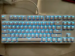 87 ключей cherry mx прозрачный переключатель механическая клавиатура TKL PBT ice blue светодио дный LED keycap tenkeyless игровая клавиатура