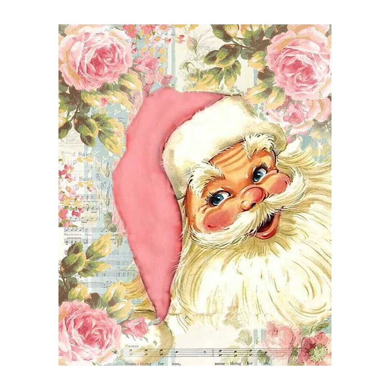 5D DIY Diamond Painting Santa Claus Embroidery Full Square Cross Stitch Mosaic Decor Gift | Дом и сад