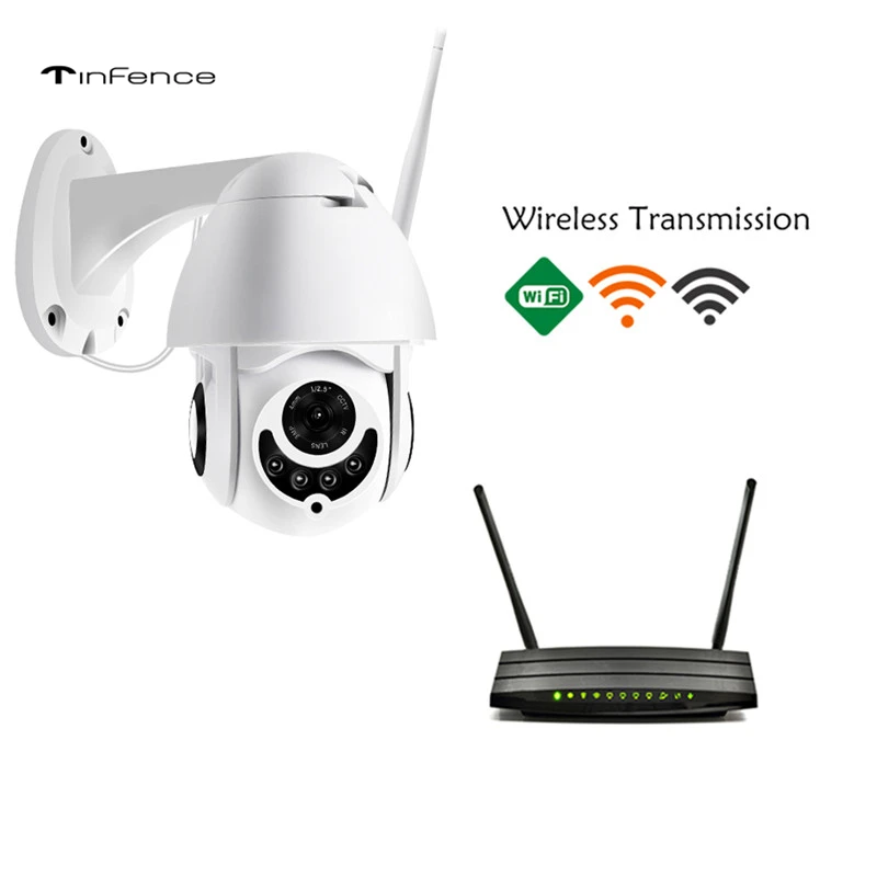 

WIFI Camera Outdoor PTZ IP Camera H.265+ 1080p Speed Dome CCTV Security Cameras IP Camera WIFI Exterior 2MP IR Home Surveilance