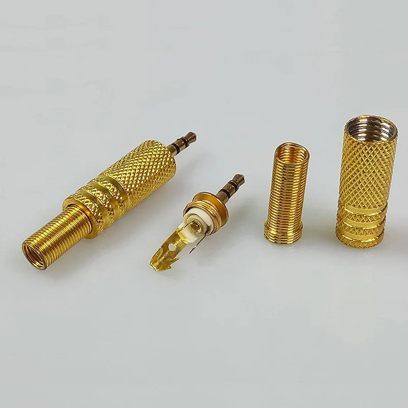 50pcs Free shipping Male Repair Headphone 2 5mm 3 pole Jack Plug Audio Soldering For HD598 HD558 HD518