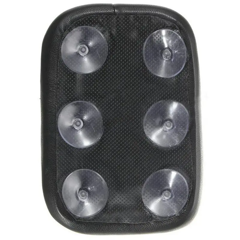 Black Pillion Pad Seat 6 Suction Cup For Harley Dyna Sportster Softail