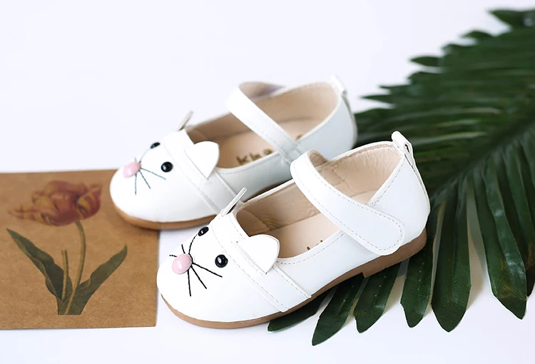 Bekamille/кожаная обувь для девочек; сезон весна-осень; Детские кроссовки с рисунком кота; детская обувь для отдыха; обувь для девочек и детей