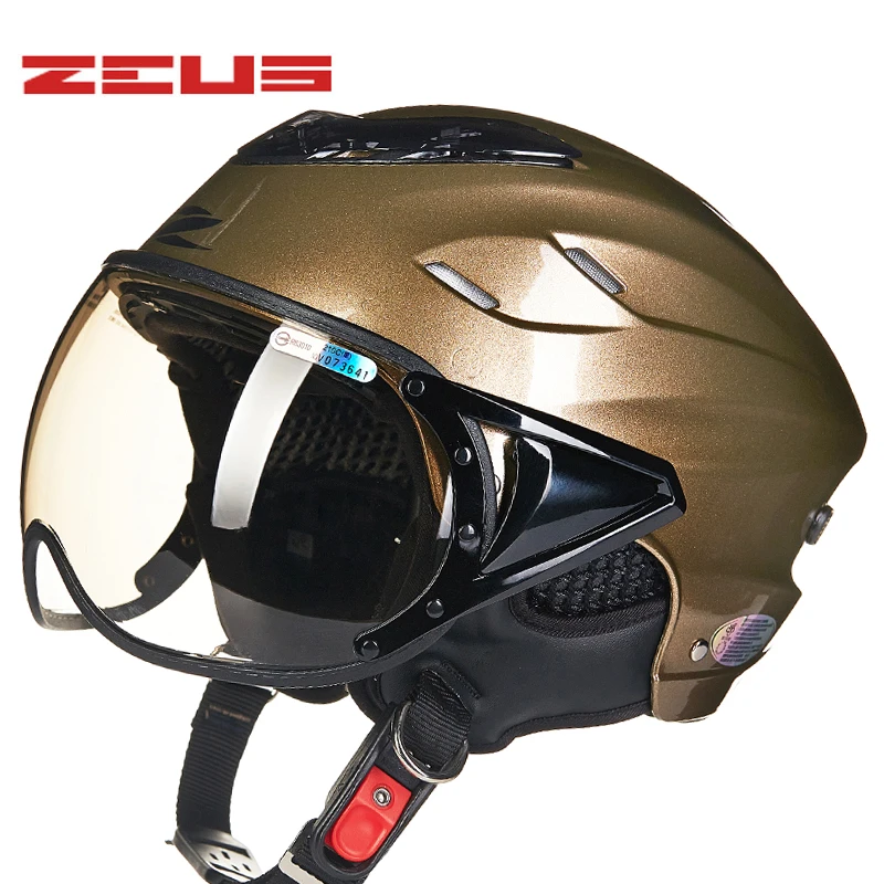 ZEUS Motorbike Helmet Half Face Riding Protective Electric Bicycle Rider Helmets 