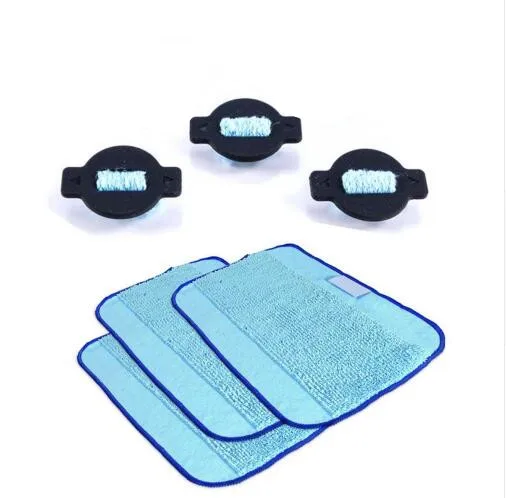 

3 Whter Wick Cap + 3 wet Dweeping Mopping cloth pad kit for irobot braava 380t 380 mint 5200 5200c Robot Replacement patrs