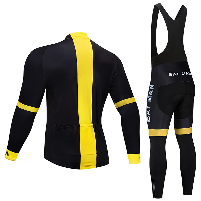 Черный комплект из джерси и штанов для велоспорта MTB Зимняя одежда для велоспорта Ropa Ciclismo Теплая Флисовая одежда для велоспорта Мужская одежда для велоспорта