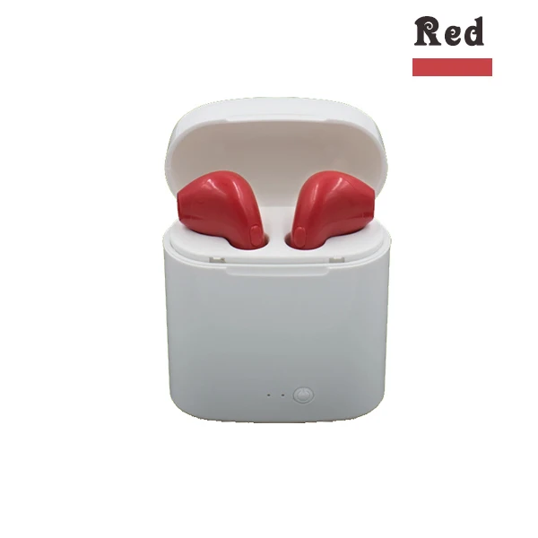 MG Bluetooth наушники, стерео наушники, настоящая беспроводная гарнитура для близнецов, наушники с громкой связью для iPhone SE 6 7 plus, Xiaomi, Android - Цвет: Красный