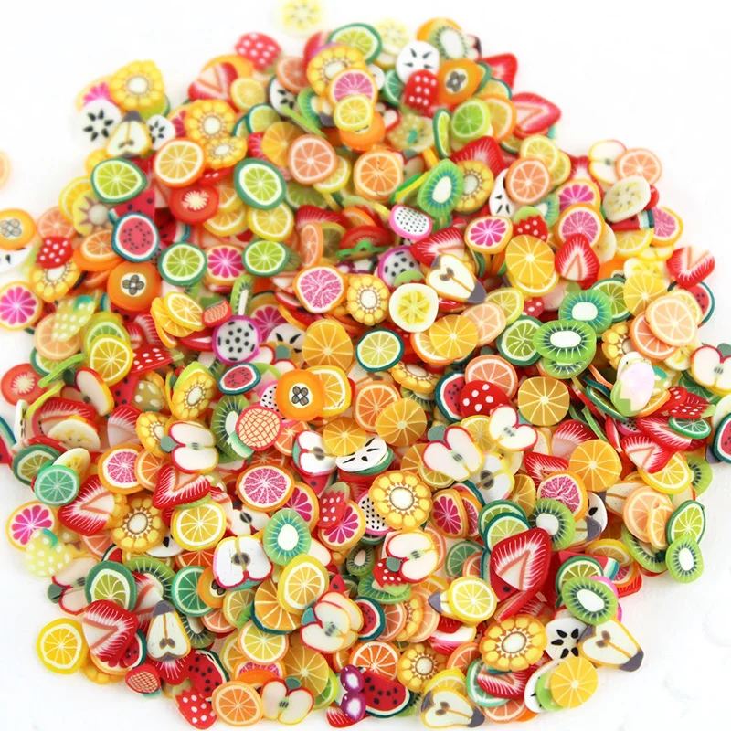 

YOOAP Fruit Slices Charms Slide Addition for Slime Supplies fimo Slimes Polymer Clear Slime Accessories Putty Clay Decoration