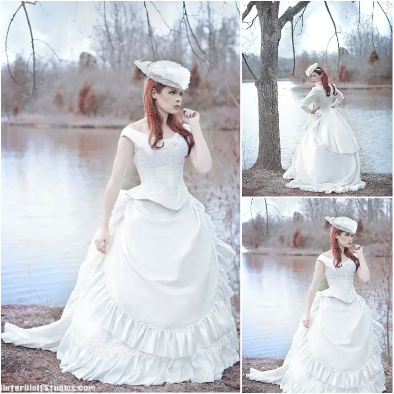 

R-002 Victorian Gothic/Civil War Southern Belle loose Ball Gown Dress Halloween Vintage dresses Custom made
