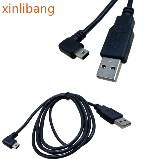 1 шт. USB 2 0 A штекер в Mini 5 Pin левый Угловой 90 кабель для передачи данных 3 м/10 футов