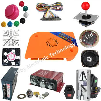 

DIY Arcade Bundles Kits Parts video game Pandora Box 9D 2222 in 1Jamma Joystick kit illuminated Push Button Amplifier