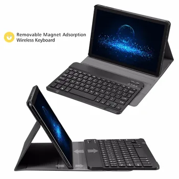 

Slim Folio PU Leather Stand Cover with Removable Wireless Keyboard Case for Samsung Galaxy Tab S4 10.5 Model SM-T830/T835/T837
