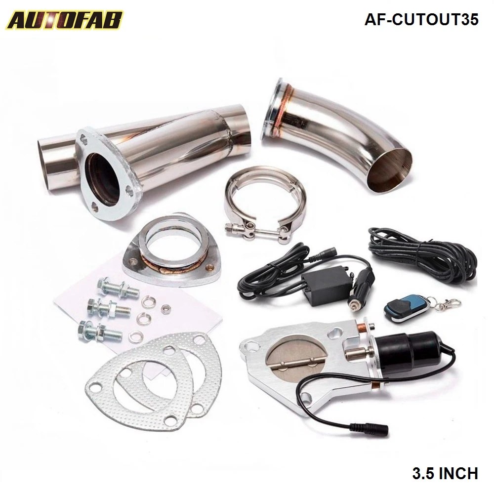 Electric Exhaust DUMPS Cutout Stainless Steel Cutouts 3.5 inch+Piping+Switch For Honda 94-97 Accord 2/4Dr AF-CUTOUT35