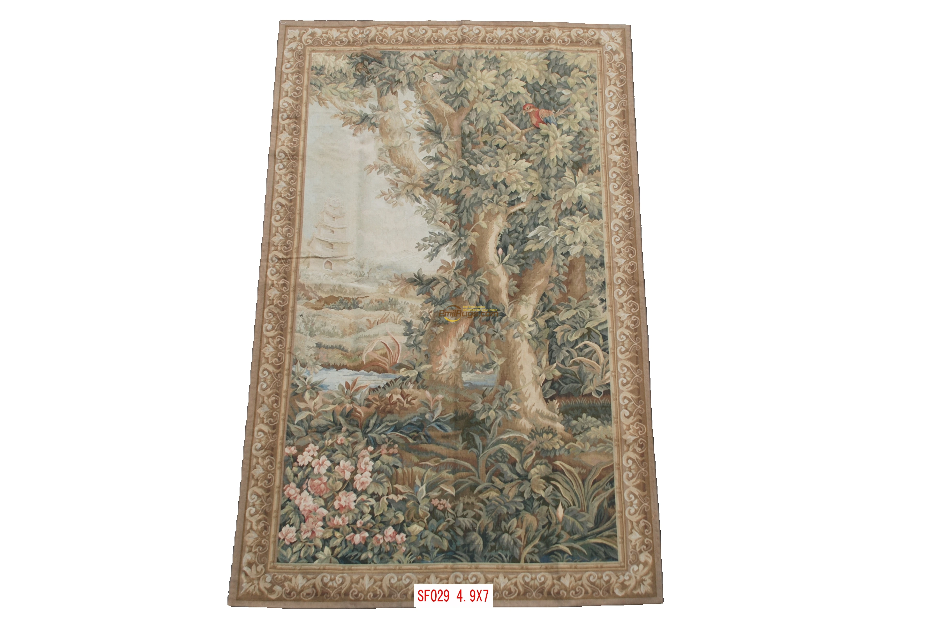 

Tapestry Of Rectangular Shape Chinese Wall Tapestry Wall Tapestry European Antique Aubusson Tapestry Botanical Tapestry Wool