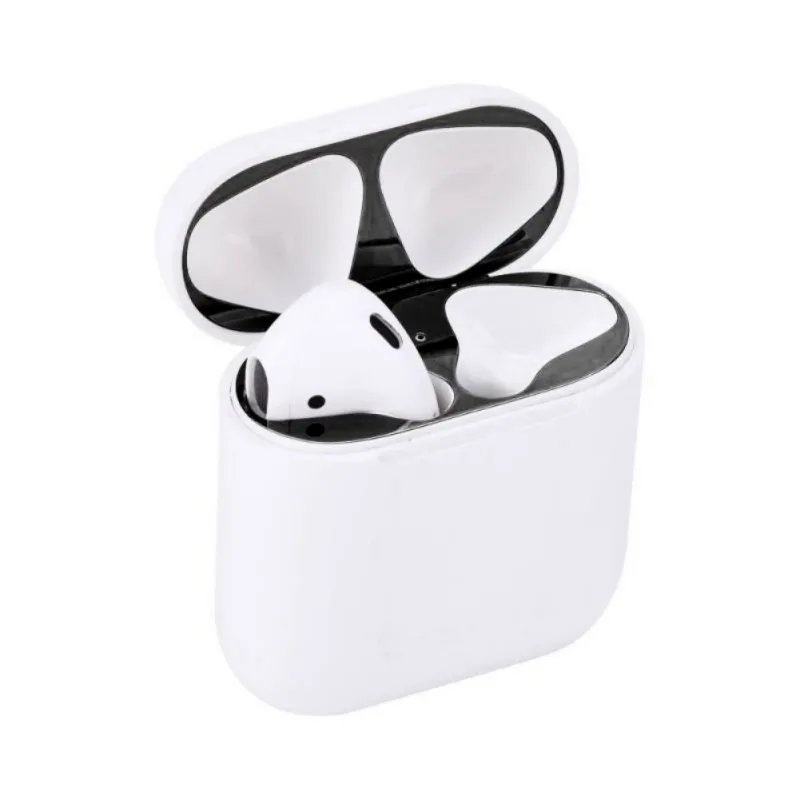Металлическая Пыль Защита для Apple AirPds чехол аксессуар защитная наклейка защита кожи AirPods от железная металлическая стружка