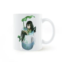 FROPPY Asui Tsuyu аниме My Hero Academy кружка кофейное молоко творческая керамическая кружка DIY подарки Домашний декор кружки 11 унций T1603