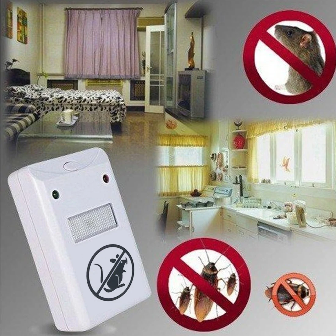 

1PC Electronic Pest Repeller Ultrasonic Rejector Mouse Mosquito Rat Mouse Repellent Anti Mosquito Repeller killer Rode US PLUG