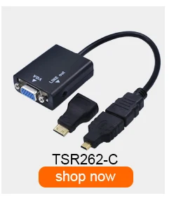 TISHRIC HDMI в VGA Женский адаптер HDMI2VGA с аудио кабелем оптический цифро-аналоговый 1080P HD видео конвертер для PS3 PS4 xbox