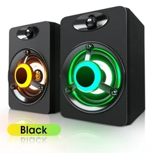 Портативный 2,0 мобильный телефон маленький динамик для мобильного телефона с цветными лампами компьютерный аудио USB Мини Бас Сабвуфер