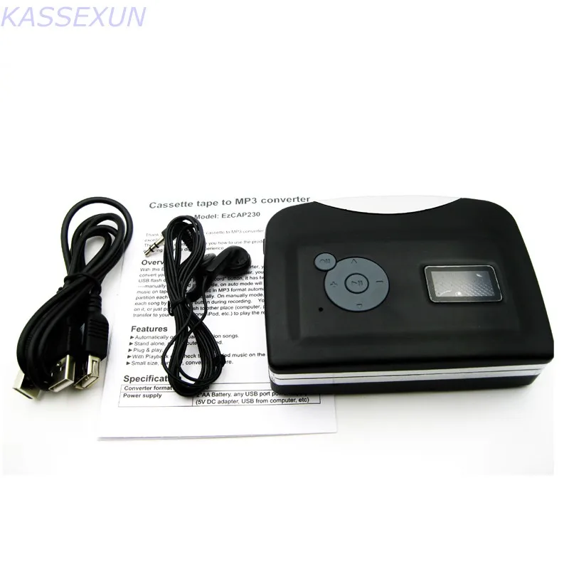 Cassette converter mp3 adapter, convert old tape cassette to mp3 format save in U driver directly, no pc required