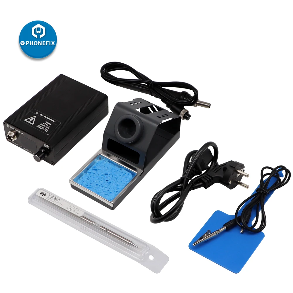 

PHONEFIX T12-D Digital Soldering Station Kit Soldering Iron Station with Temperature Controller for Mobile Phone Welding Repair