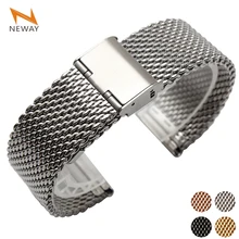 Metal Stainless Steel Milanese Watch Band Strap Wrist Watchband Buckle Black Rose Gold Silver 16mm 18mm 20mm 22mm 24mm Man Women 20mm 22mm 24mm milanese watchband universal stainless steel watch band wrist strap replacement belt bracelet black silver tool