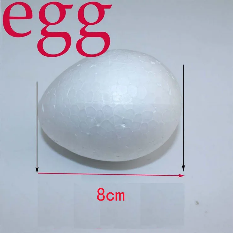 Free shipping wholesale 8cm natural white styrofoam oval balls for DIY toy body accessory(24pcs