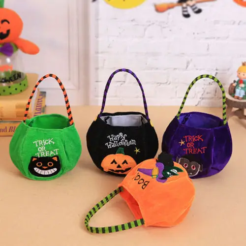 Новинка 2018 Портативная сумка для конфет на Хэллоуин с тыквой Boo или Treat тоут ведро
