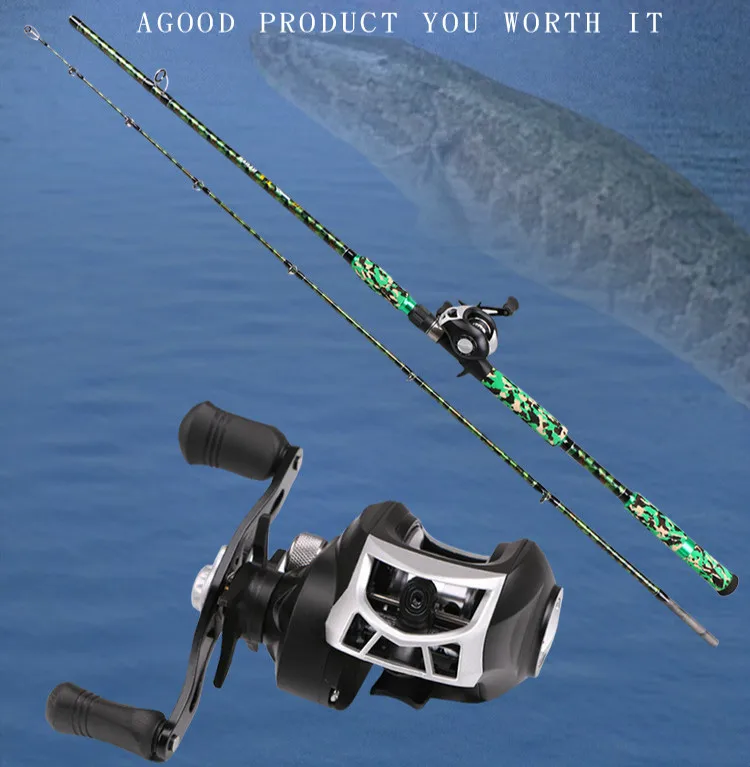 Fundição de Carbono Vara de Pesca Carcaça de Isca Conjunto de Pesca Mão Poder xh Olta Enfrentar 2.1 m 2.28 m 2.4 m Isca Carretel da Telescópica Canne 3 Varas de pescar