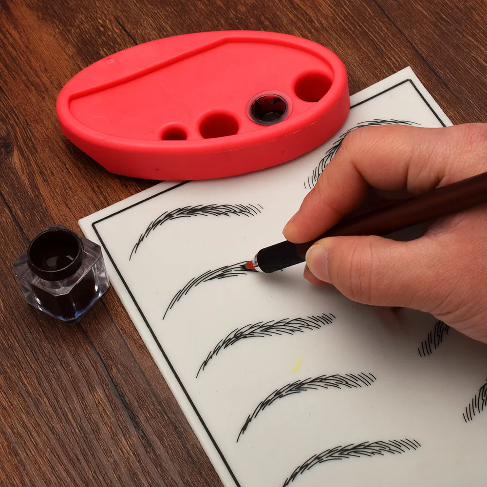 Кофейная Татуировка микроблейдинг ручка Tebori ручка ручная Татуировка ручка машина для перманентного макияжа ручка для бровей губ Eyeline