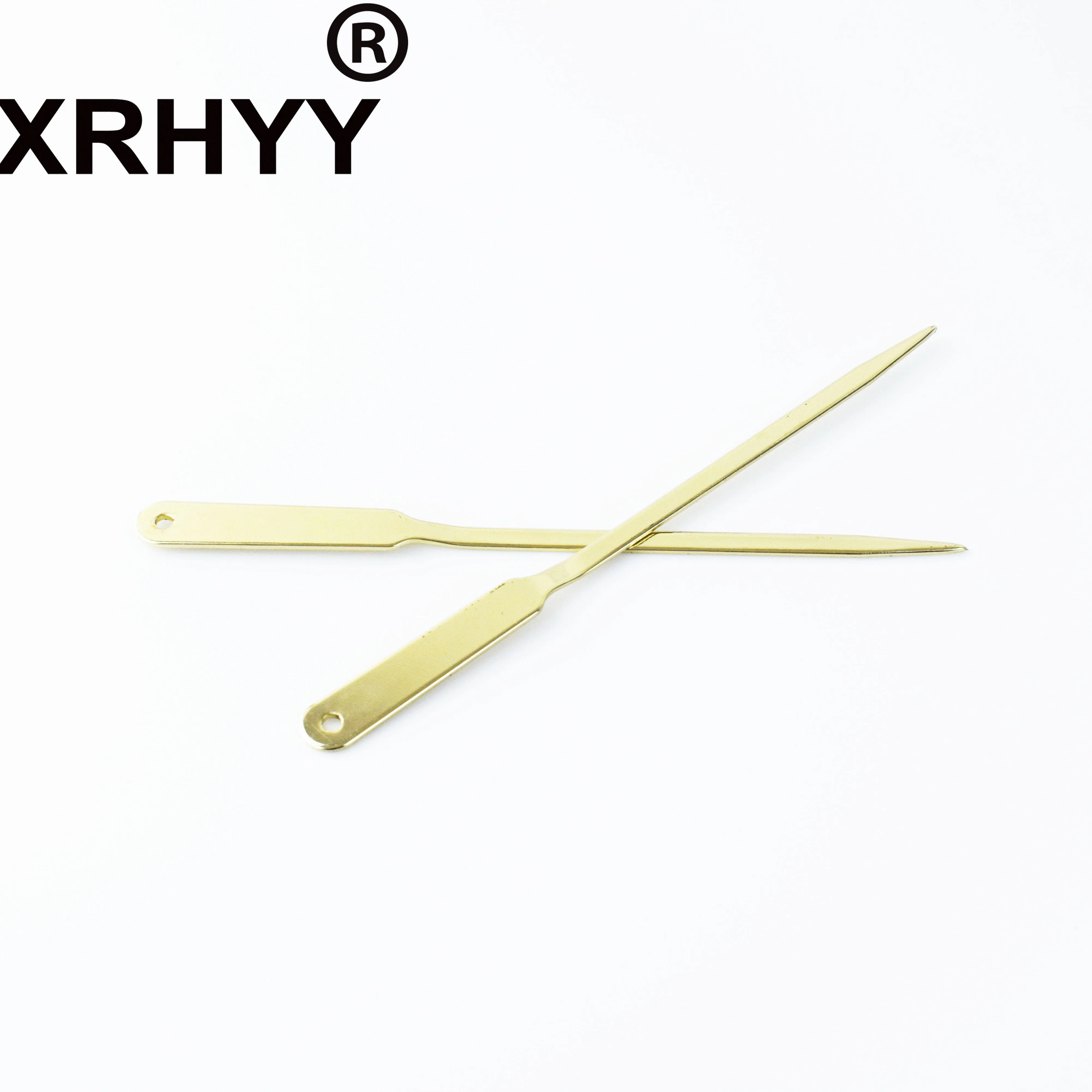 XRHYY 2 Pack Stainless Steel Hand Letter Opener Envelope Opener Knife Metal Letter Opening Knife 9 Inches ( Gold Color )
