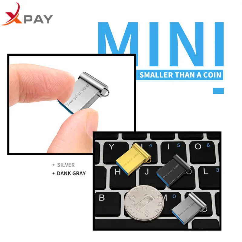 

XPAY MINI pendrive 128GB Usb flash drive 32GB USB 2.0 pen drive 16GB 8GB 4GB usb flash 64GB for gift flash disk Free Custom Logo
