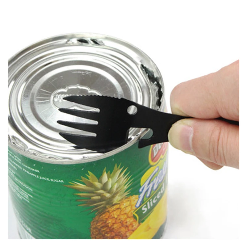 Многофункциональная уличная Посуда Spork Кемпинг Пикник нержавеющая сталь ложка