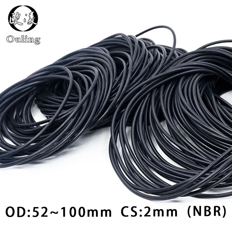 

10PC/lot Rubber Ring NBR Sealing O Ring 2mm OD52/54/55/56/60/62/65/70/75/80/85/90/92/95/100*2mm O-Ring Seal Gaskets Rings Washer