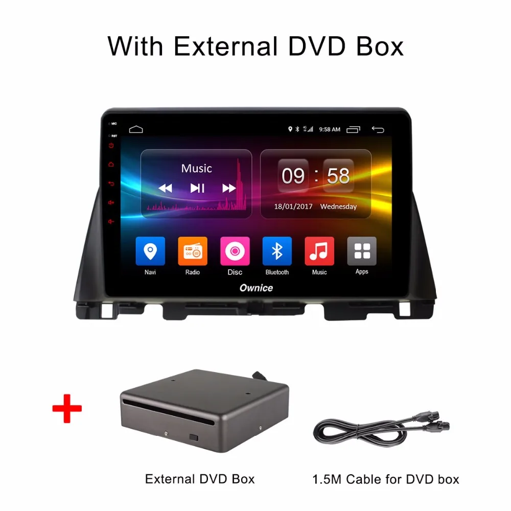 Автомобильный DVD плеер Android 6 0 Восьмиядерный 2 Гб ОЗУ 32 ПЗУ 10 1 дюйма для Kia k5 2011 2016 GPS